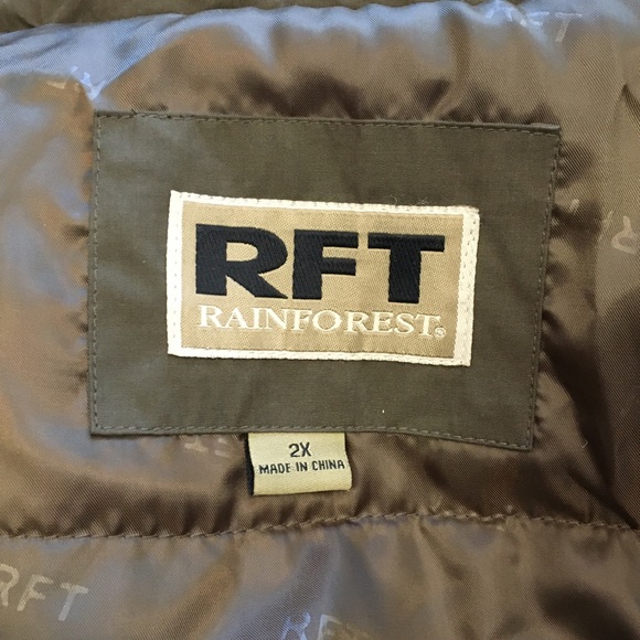 RFT RAINFOREST All Weather Coated Cotton Insulated Hooded Puffer Coat, 2X - Picture 11 of 13